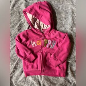 Infant fleece pink jacket